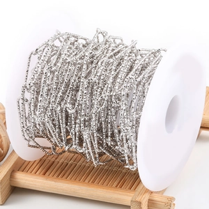 Strukturierte Edelstahlkette auf Spule für DIY-Schmuckherstellung Zubehör