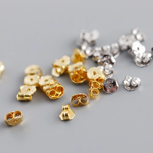 925 Argento Sterling Farfalla Orecchino Chiusure Oro Argento Placcato S925 Timbrato Fai da Te Creazione Gioielli Accessori