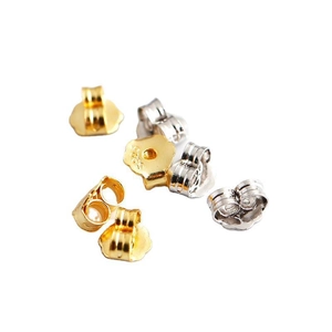Chiusure a farfalla in argento sterling S925 oro e argento con marchio S925 inciso