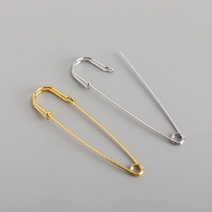 925 Sterling Zilveren Veiligheidsspeld Oorknopjes Voor Dames Punk Minimalistisch Grote Paperclip Oorbellen Goud Zilver Sieraden
