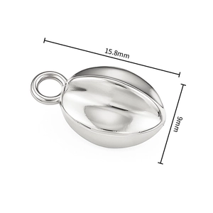 Pendentif carambole en acier inoxydable poli pour bijoux DIY, argent brillant, 15,8x9mm
