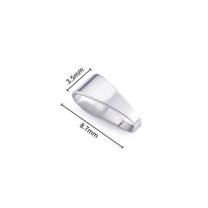 Gancio per ciondoli in acciaio inossidabile lucido 8.7x3.5mm componenti per gioielli