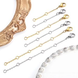 Catena di Estensione in Acciaio Inossidabile Con Chiusura a Aragosta Placcata Oro 18K per Fai da Te Collana Bracciale Gioielli