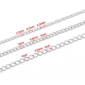 Stainless steel DIY jewelry extension chains in 18K gold and silver for necklace making