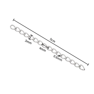 Catena di estensione da 5cm in acciaio inossidabile per creazione di gioielli DIY