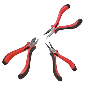 3-piece mini stainless steel jewelry plier set for DIY handmade necklace making projects