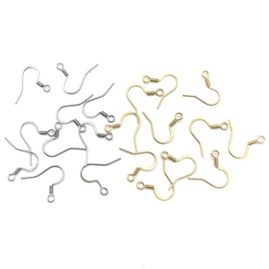 Gold- und silberfarbene Edelstahl-Ohrhaken für DIY-Schmuck mit französischen Schlaufen