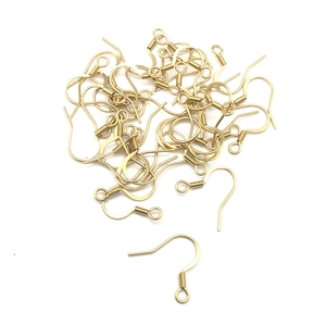 Goldene französische Ohrhaken mit Spirale und Schlaufe für DIY Schmuckherstellung