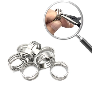 Polished stainless steel jump ring opener tool for jewelry making and ring closing