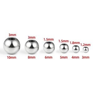 Polierte Edelstahl-Abstandshalter in Größen von 3mm bis 10mm für DIY-Schmuckherstellung