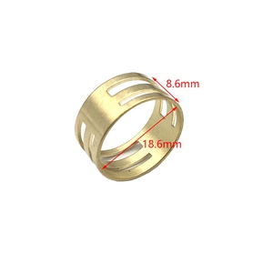 Goldener Messing-Spaltring-Öffner für DIY-Schmuck mit 8,6mm Breite und 18,6mm Innendurchmesser