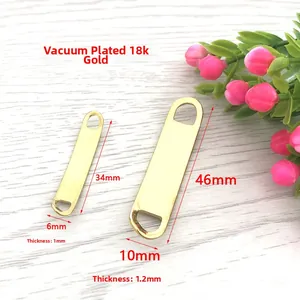 Plaques de connexion en acier inoxydable plaqué or 18 carats pour bijoux DIY