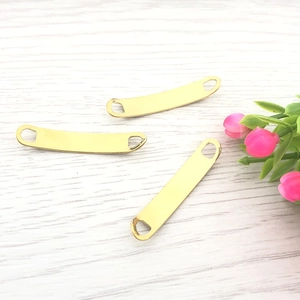Plaques de connexion incurvées en acier inoxydable doré pour la création de bijoux DIY