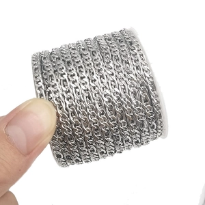 Rotolo di catena NK in acciaio inossidabile 304 lucido per creazione gioielli DIY hip hop