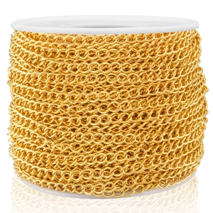 Spule mit hochwertiger goldener Edelstahlkette für DIY-Schmuckherstellung und Halsketten