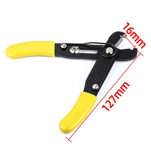 127mm Carbon steel wire stripper pliers with yellow non-slip handle for DIY jewelry making
