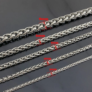 Roestvrijstalen Spiga Tarweketting Voor Sieraden Maken DIY Ketting Armband Accessoires Zilver Drakenbot Ketting