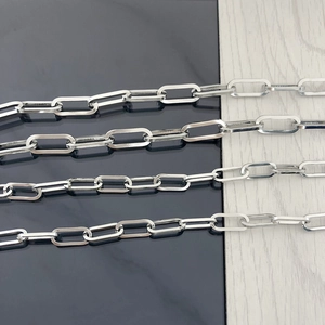 Chaînes trombone en acier inoxydable 304 argent poli pour la création de bijoux hip hop