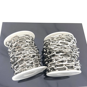 Chaînes à maillons croisés en acier inoxydable 304 sur rouleaux pour bijoux DIY