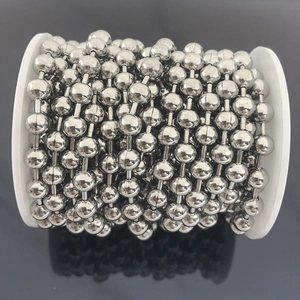 6mm stainless steel ball bead chain roll for DIY jewelry making and custom accessories
