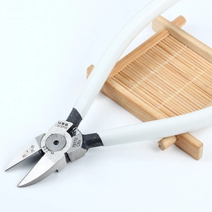 EMK H-126 roestvrijstalen kettingtang met witte handgrepen voor precisie DIY-handwerk