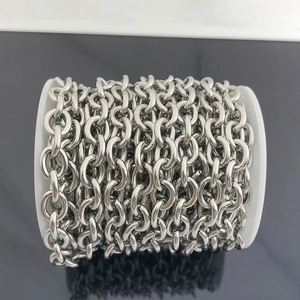 Catena a maglie O spessa in acciaio inossidabile su rocchetto per gioielli fai-da-te