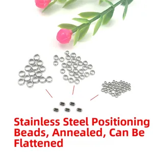 Stainless Steel Crimp Beads Annealed Soft Positioning Spacer Beads For DIY Jewelry Making Necklace Bracelet Findings