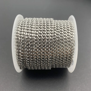 Stainless Steel Curb Chain For DIY Jewelry Making Hip Hop Style Link Chain For Necklace Bracelet Accessory Mens Womens Craft
