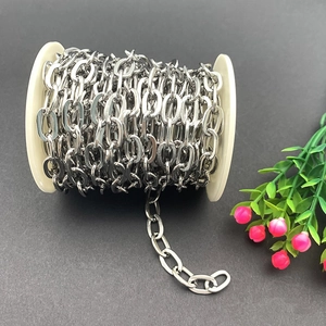 Stainless Steel Oval Link Chain For DIY Jewelry Making Necklaces Bracelets Hip Hop Style Polished Fashion Jewelry Findings