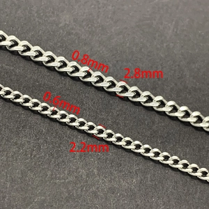 Chaînes à bijoux DIY en acier inoxydable de 2,8mm et 2,2mm pour colliers et bracelets