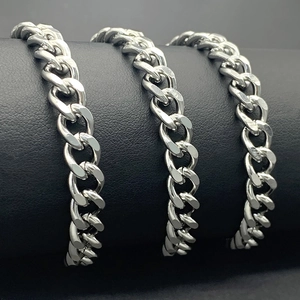 Chaîne à Maillons Cubains en Acier Inoxydable pour la Fabrication de Bijoux DIY Collier Bracelet Accessoires Chaîne en Métal