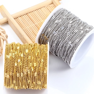Roestvrij Stalen Afgeplatte Schakelketting Voor DIY Sieraden Maken Benodigdheden Ketting Armband Craft Minimalistische Metalen Ketting