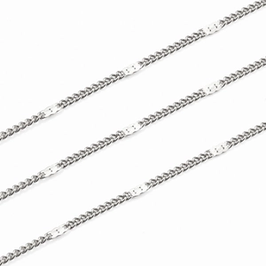 Stijlvolle zilveren roestvrijstalen schakelketting voor DIY sieraden maken