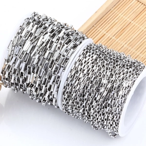 DIY stainless steel rectangle paperclip chain roll for necklace and bracelet making