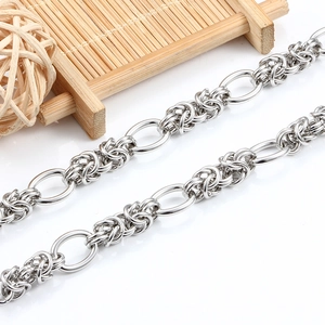 Polished stainless steel Byzantine chain with large egg buckle for DIY jewelry necklace
