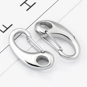 Chiusura A Moschettone In Acciaio Inossidabile Gancio A Molla Ovale Per Gioielli DIY Portachiavi Accessorio Borsa Gancio