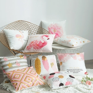 Modern Minimalist Laser Gold Stamping Pillowcase Plush Decorative Throw Cushion Cover For Sofa Living Room Home Decor Gift
