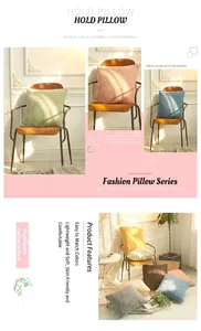 Detalle de fundas de cojín de terciopelo suave en varios colores modernos para sofá