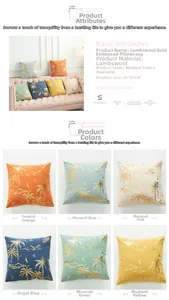 Detail of 45x45cm sherpa pillow covers with gold foil tropical palm tree patterns