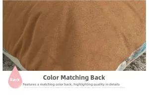 Vue détaillée du tissu touffeté doux et de la broderie géométrique sur la housse de coussin