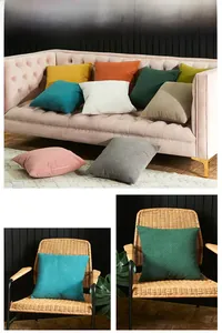 Detail view of the embossed fabric texture and rich color options of solid pillow covers