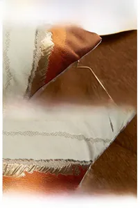 Close-up showing the invisible zipper design and durable stitching on the jacquard pillow case