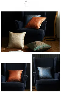 Detail of wavy jacquard pattern on luxury metallic texture throw pillow covers