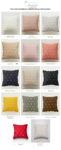 Detailed grid view showing 14 available colors for geometric diamond plush cushion covers