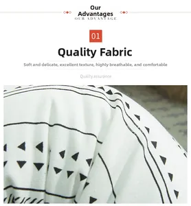 Macro detail of breathable cotton canvas fabric with black bohemian geometric pattern
