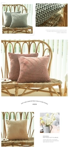 Detailed close-up of chevron knit texture on soft double-sided plush throw pillow covers