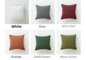 Detail showing various colors and soft texture of chenille square cushion covers