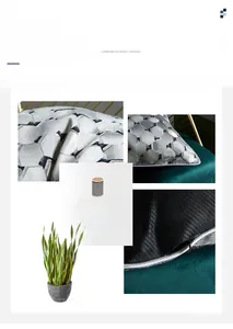 Detailed view of gray honeycomb jacquard pillowcase with precise stitching and hidden zipper