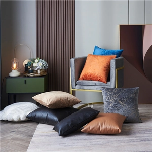 Luxury Modern Holland Velvet Gold Stamping Pillow Case Marble Pattern Decorative Cushion Cover For Sofa Living Room Home