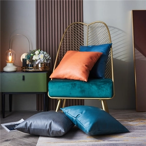 Modern Leathaire Embossed Cushion Cover Luxury Solid Color Decorative Pillowcase For Living Room Sofa Home Decor Soft Breathable